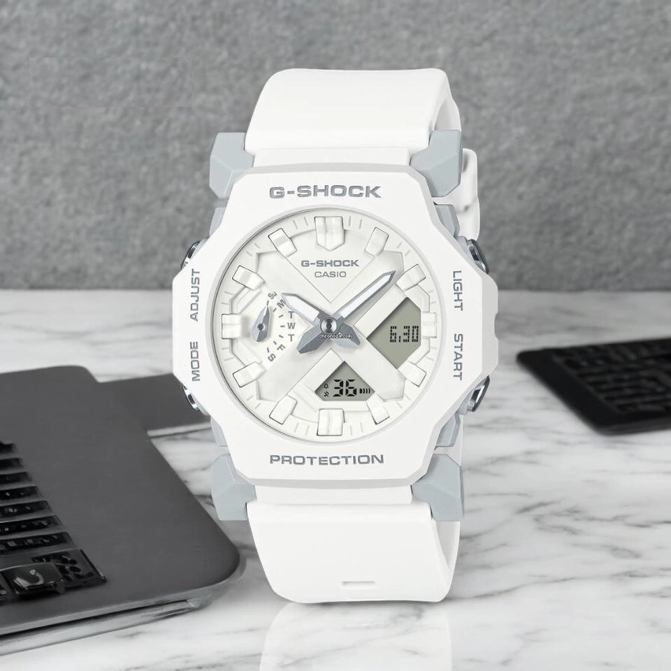 G Shock protection white round dial 7A Quality