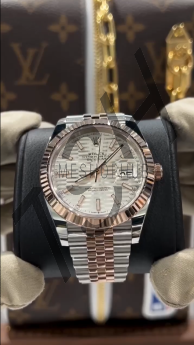 Rolex oyster-perpetual rosegold white steel dial (7AA Qaulity)