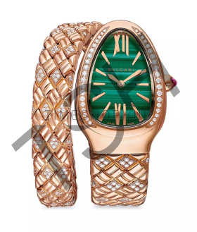 Bvlgari serpenti green drop shape dial rosegold bracelet (7A quality)