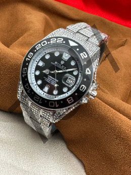 Rolex round black dial diamond (5A Quality)