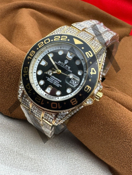 Rolex round black-gold dial diamond (5A Quality)