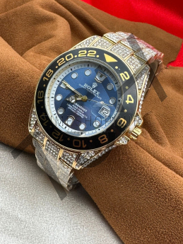 Rolex round blue-gold dial diamond (5A Quality)