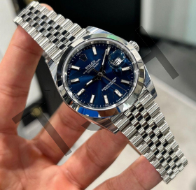 Rolex oyster-perpetual blue steel dial (7AA Qaulity)