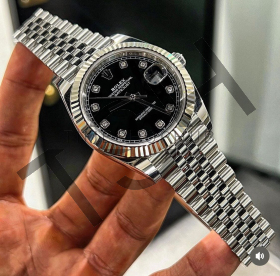 Rolex oyster-perpetual black steel dial (7AA Qaulity)
