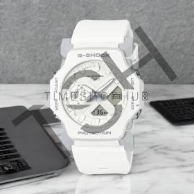 G Shock protection white round dial (7A Quality)