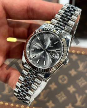 Rolex oyster-perpetual grey steel dial (7AA Qaulity)